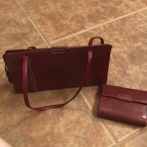 Ann Taylor small burgundy leather purse,  wallet